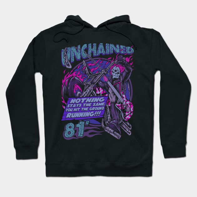 "UNCHAINED" (VIOLETS) Hoodie by joeyjamesartworx